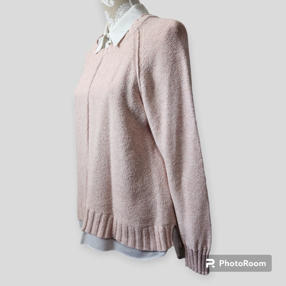 Lauren Ralph Lauren Preppy Pink Soft Academia Coquette Girl Sweater size PL - Picture 2 of 11